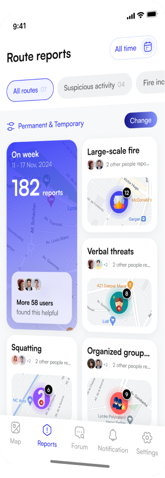 Sentinelle app screen